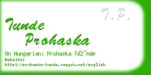 tunde prohaska business card